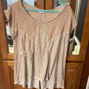Umgee Women's Large Textured Tunic-- Taupe Spring Summer